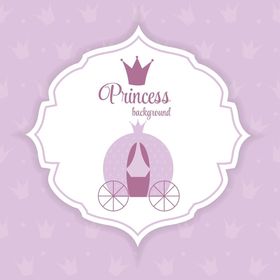 prinsessa krona bakgrund vektorillustration. vektor