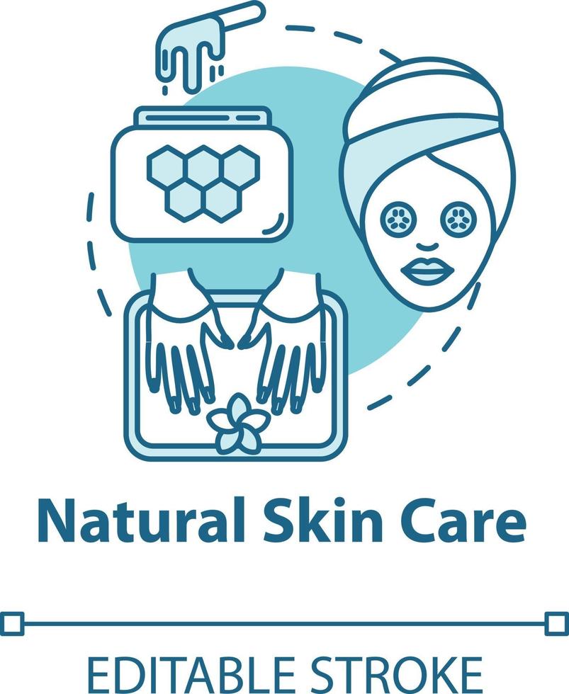 natürliche Hautpflege, Symbol für Biokosmetik-Konzept vektor