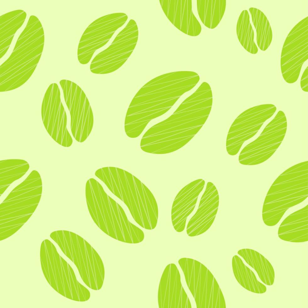 grüner Kaffee nahtlose Muster Vektor-Illustration Hintergrund vektor
