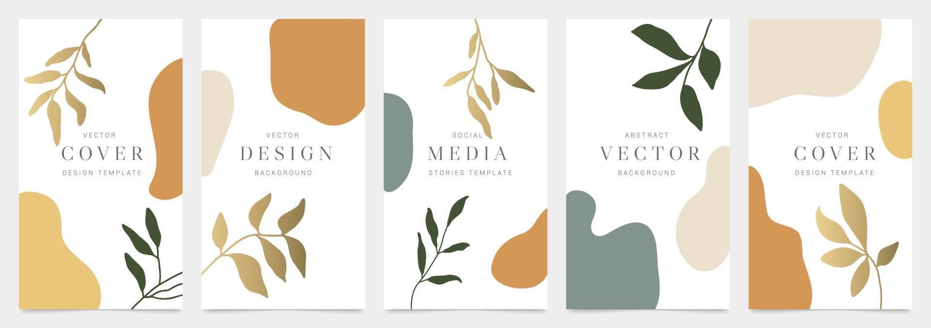 Cover-Design und Social-Media-Post und Hintergrundvektor für Geschichten. vektor