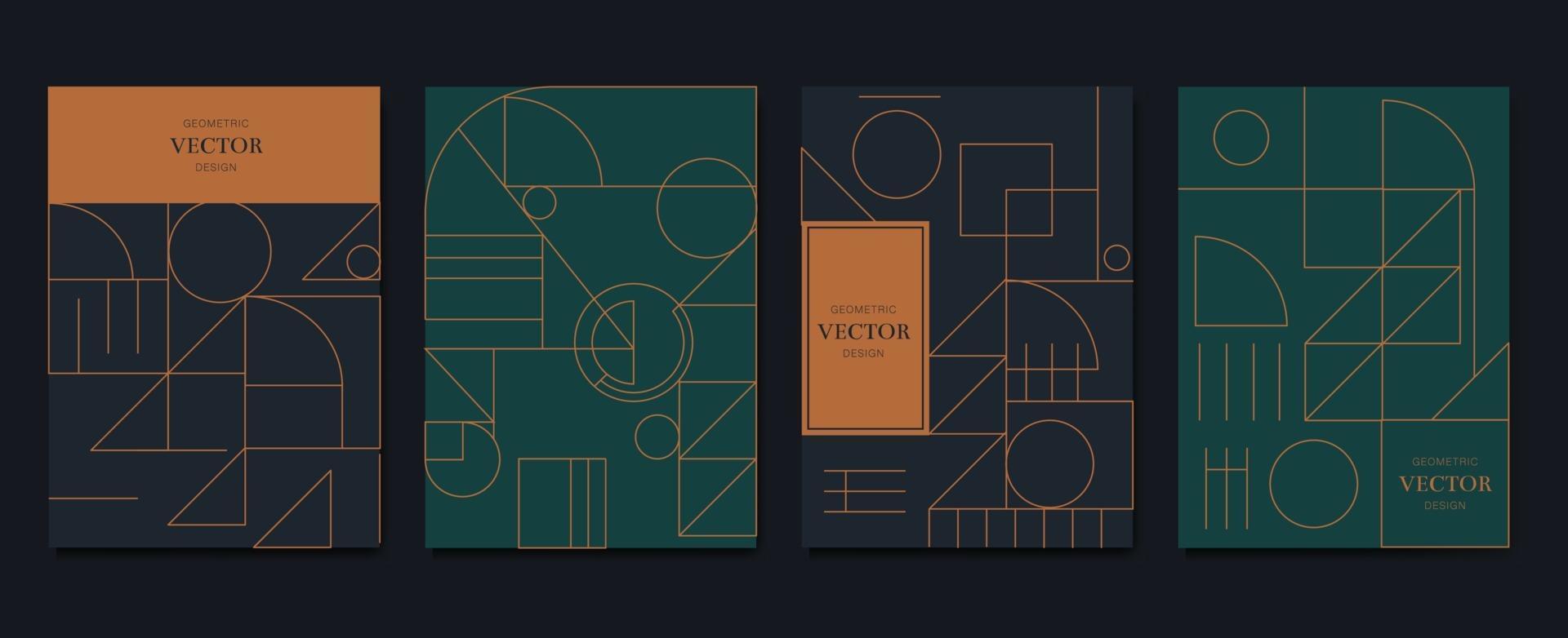 Luxuseinladungskartendesign mit Art-Deco-Musterhintergrundvektor vektor