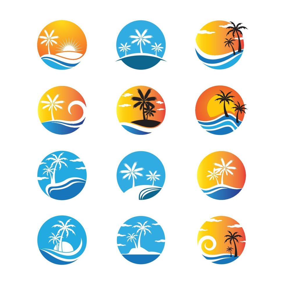 palm sommar logotyp bilder vektor