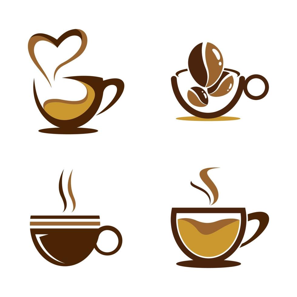 kaffekopp logotyp bilder vektor