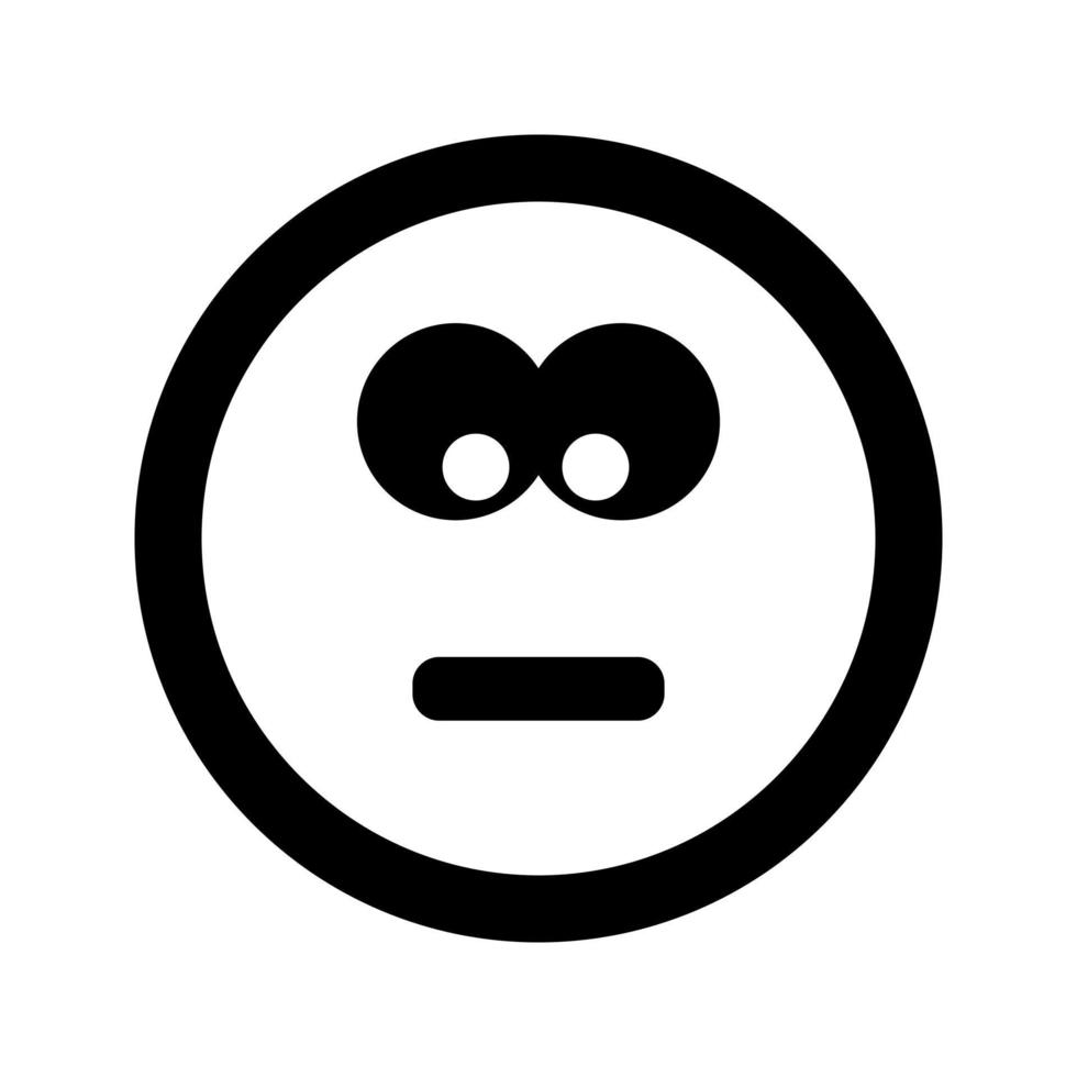 Cartoon Lächeln Gesicht Emoticon Symbol im flachen Stil vektor
