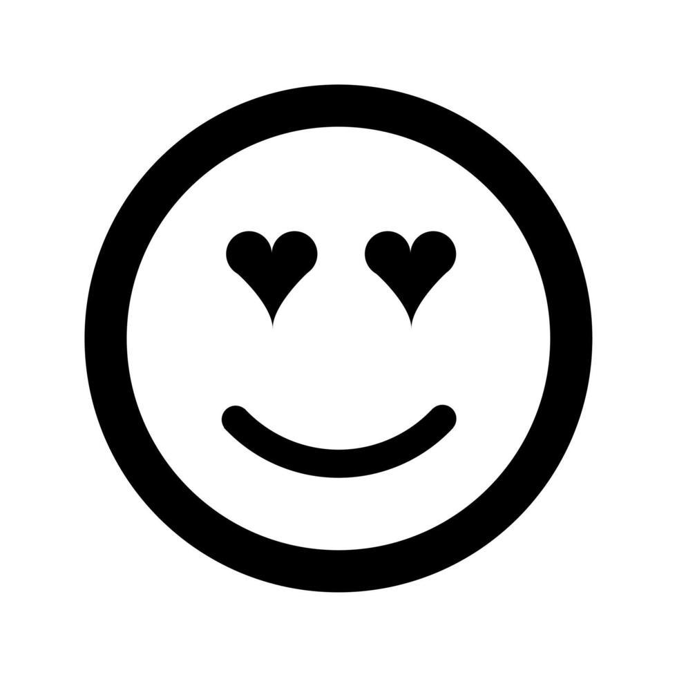 tecknad glad leende ansikte emoticon ikon i platt stil vektor