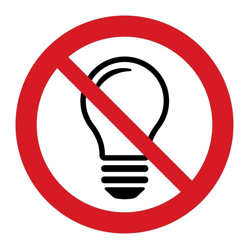 deaktivierte Glühbirne oder keine Idee und keine Inspiration einfaches Symbol vektor