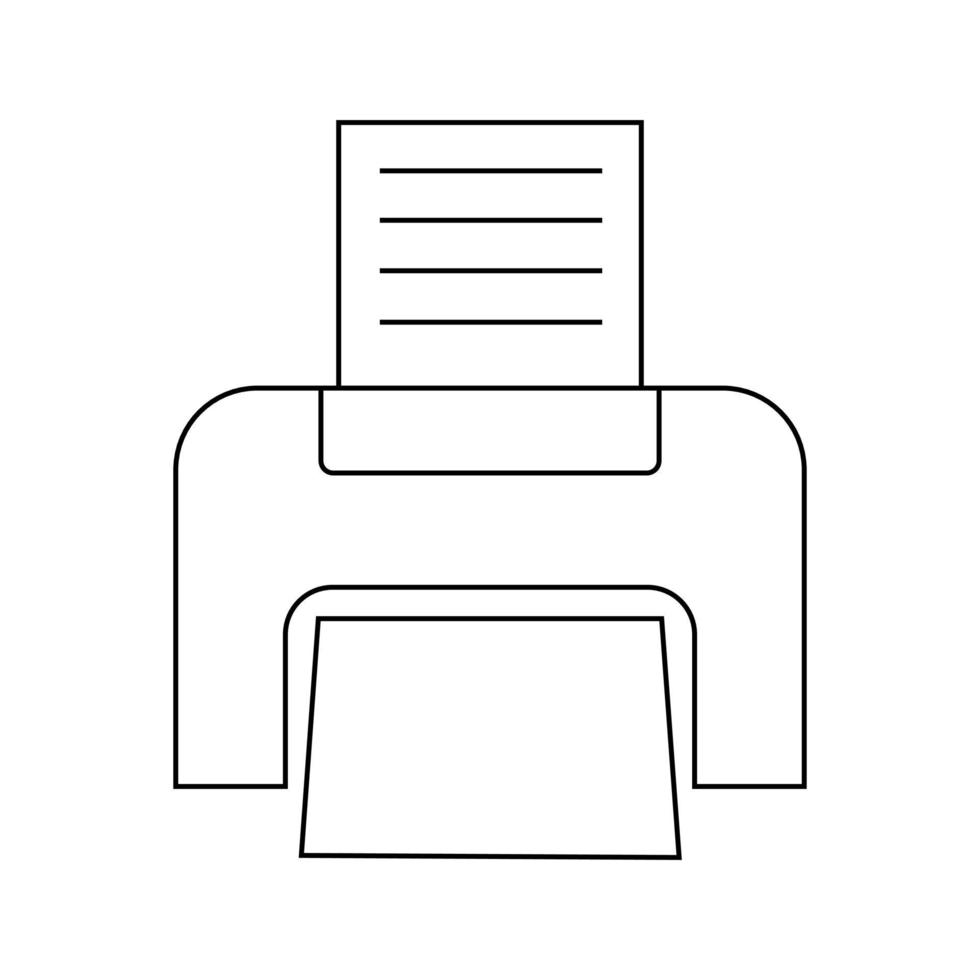 enkel illustration av skrivarens komponentikon för dator vektor