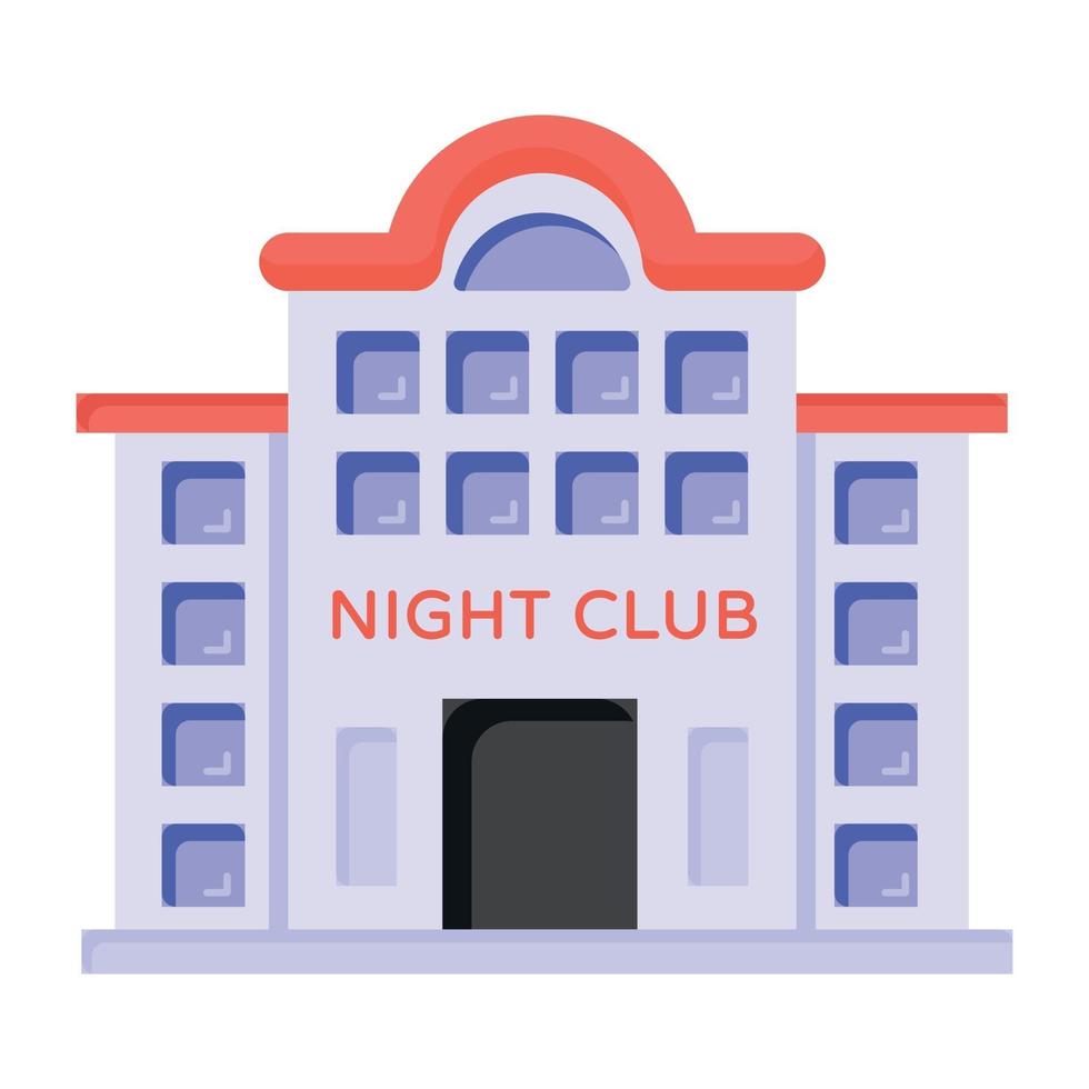 nattklubb och byggnad vektor