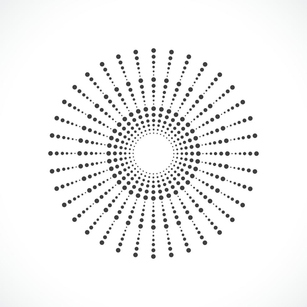 svart abstrakt vektor cirkel prickar logo emblem design. runda
