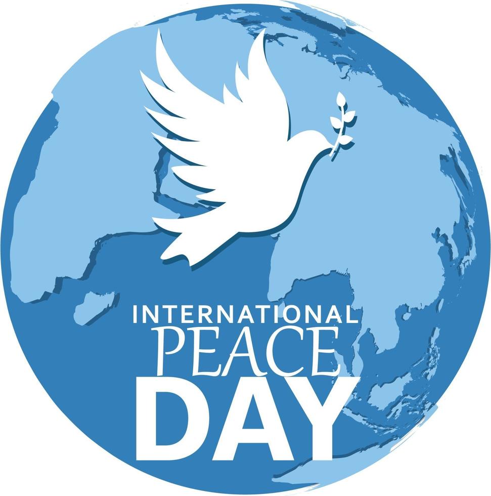 internationella fredsdagen. illustration koncept nuvarande fred världen. vektor
