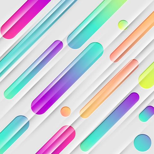 Färgrik abstrakt bakgrund med bollar och rader för reklam, vektor illustration