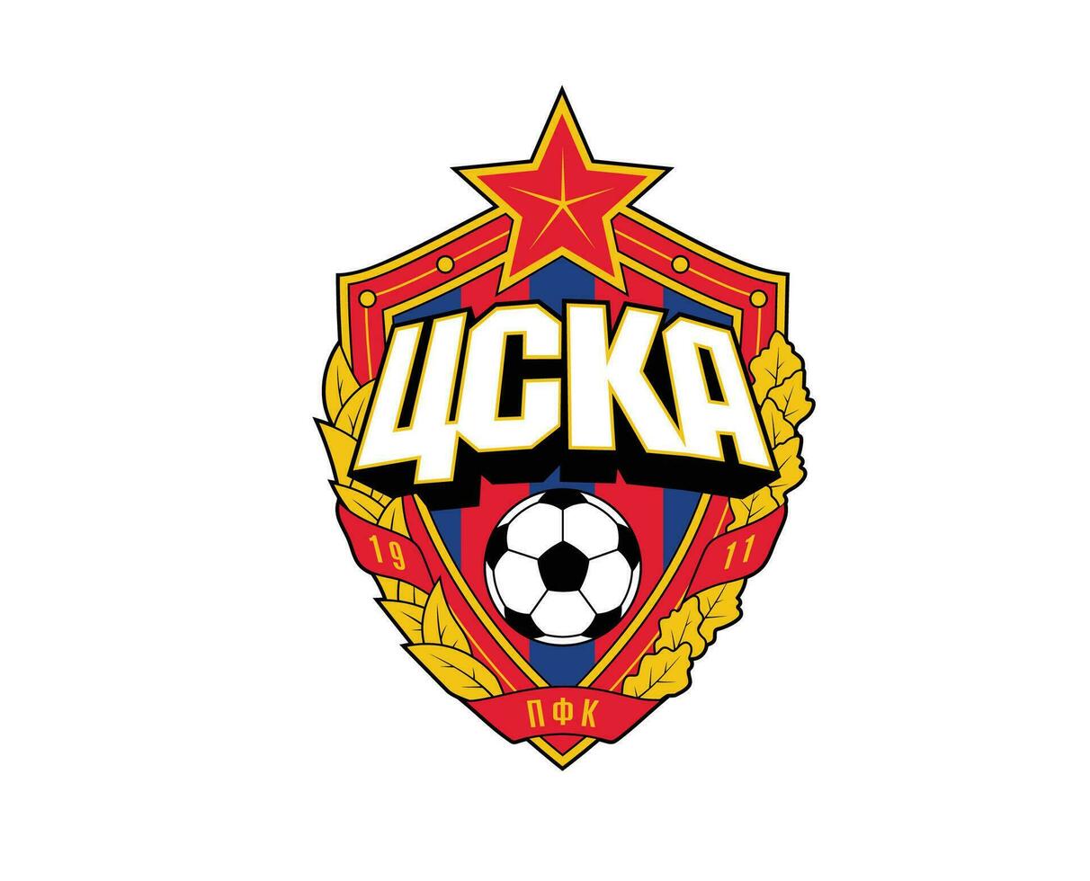 cska Moscou klubb logotyp symbol ryssland liga fotboll abstrakt design vektor illustration