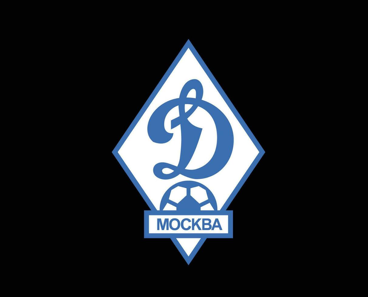 dinamo Moscou logotyp klubb symbol ryssland liga fotboll abstrakt design vektor illustration med svart bakgrund