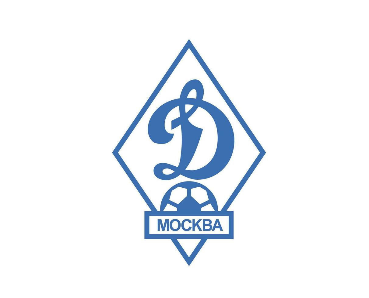 dinamo Moscou logotyp klubb symbol ryssland liga fotboll abstrakt design vektor illustration