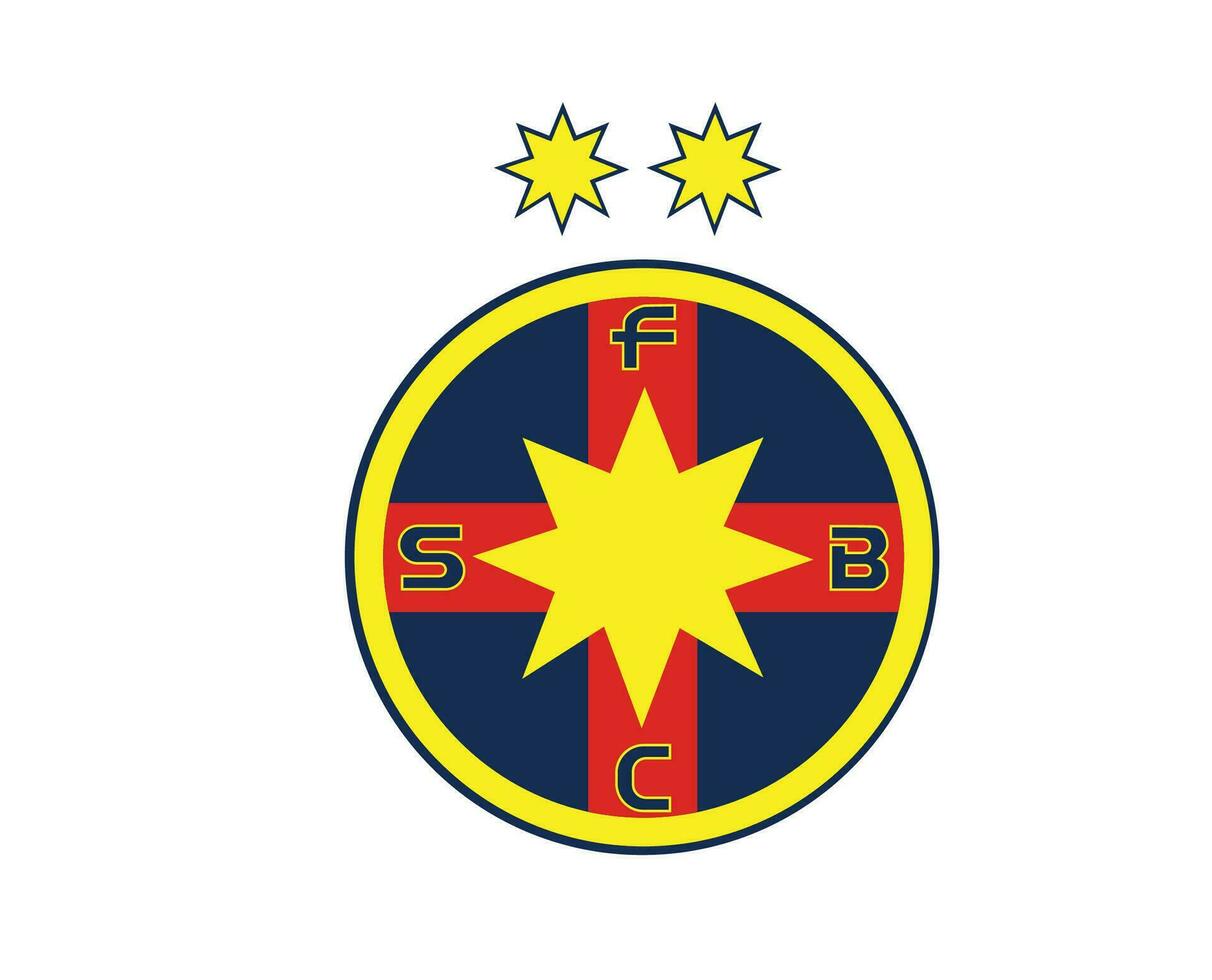 steaua bucarest klubb symbol logotyp rumänien liga fotboll abstrakt design vektor illustration