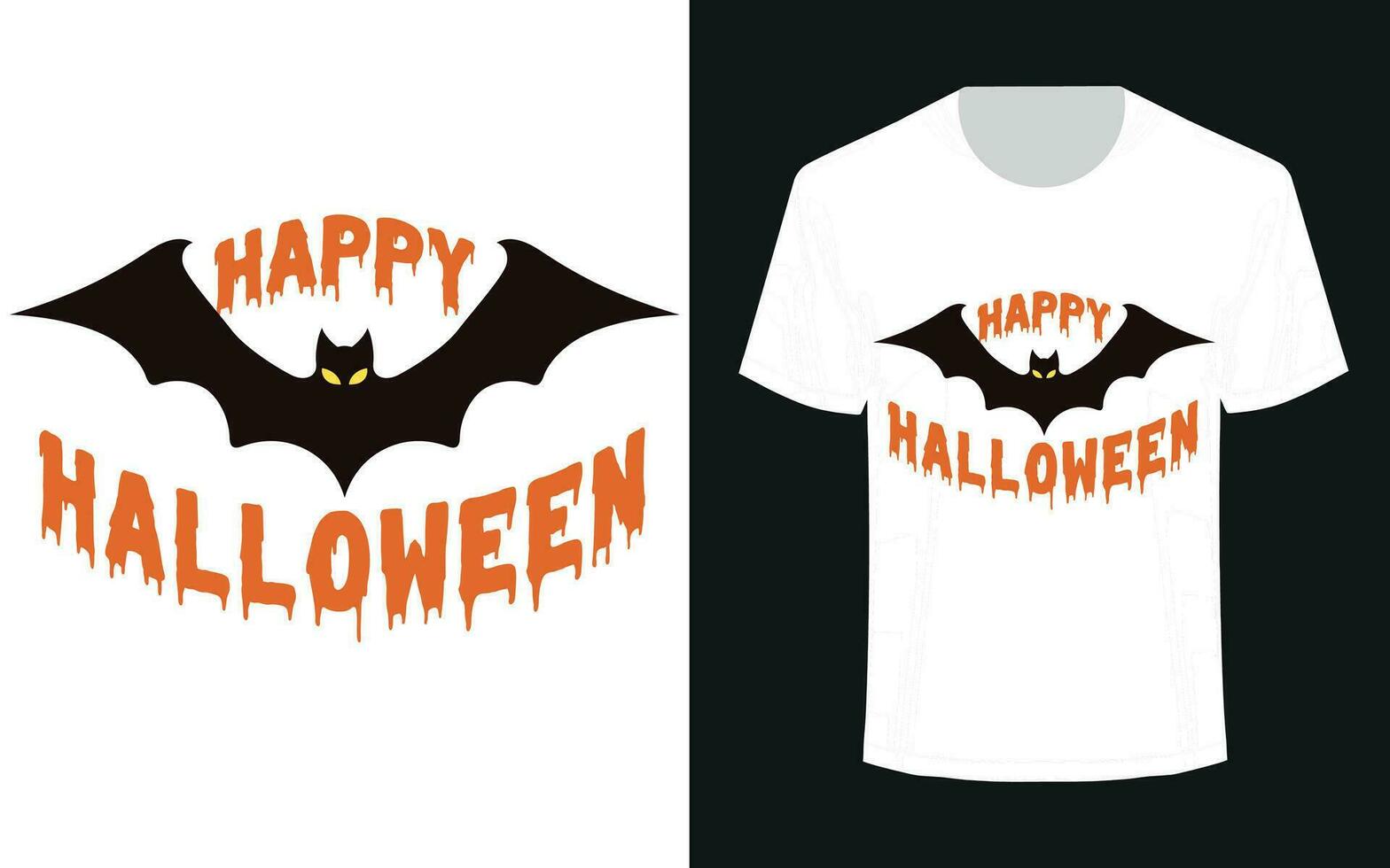 glücklich Halloween T-Shirt Design. vektor