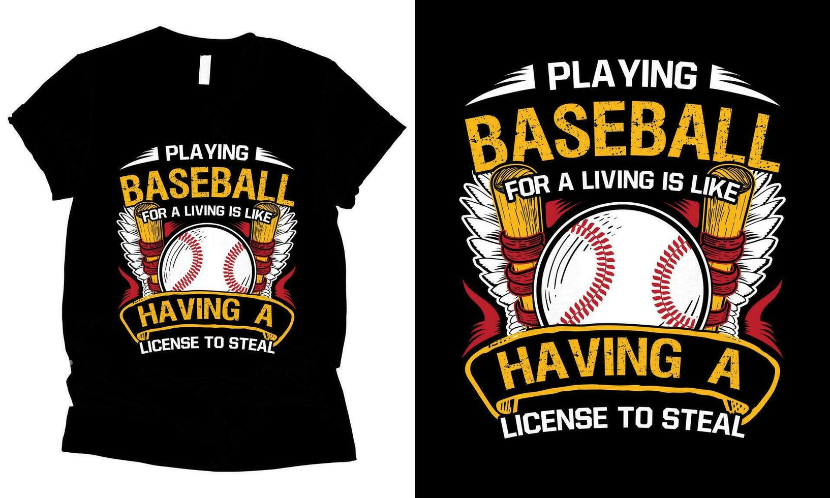 spielen Baseball zum ein Leben ist mögen haben ein Lizenz zu stehlen T-Shirt Design vektor