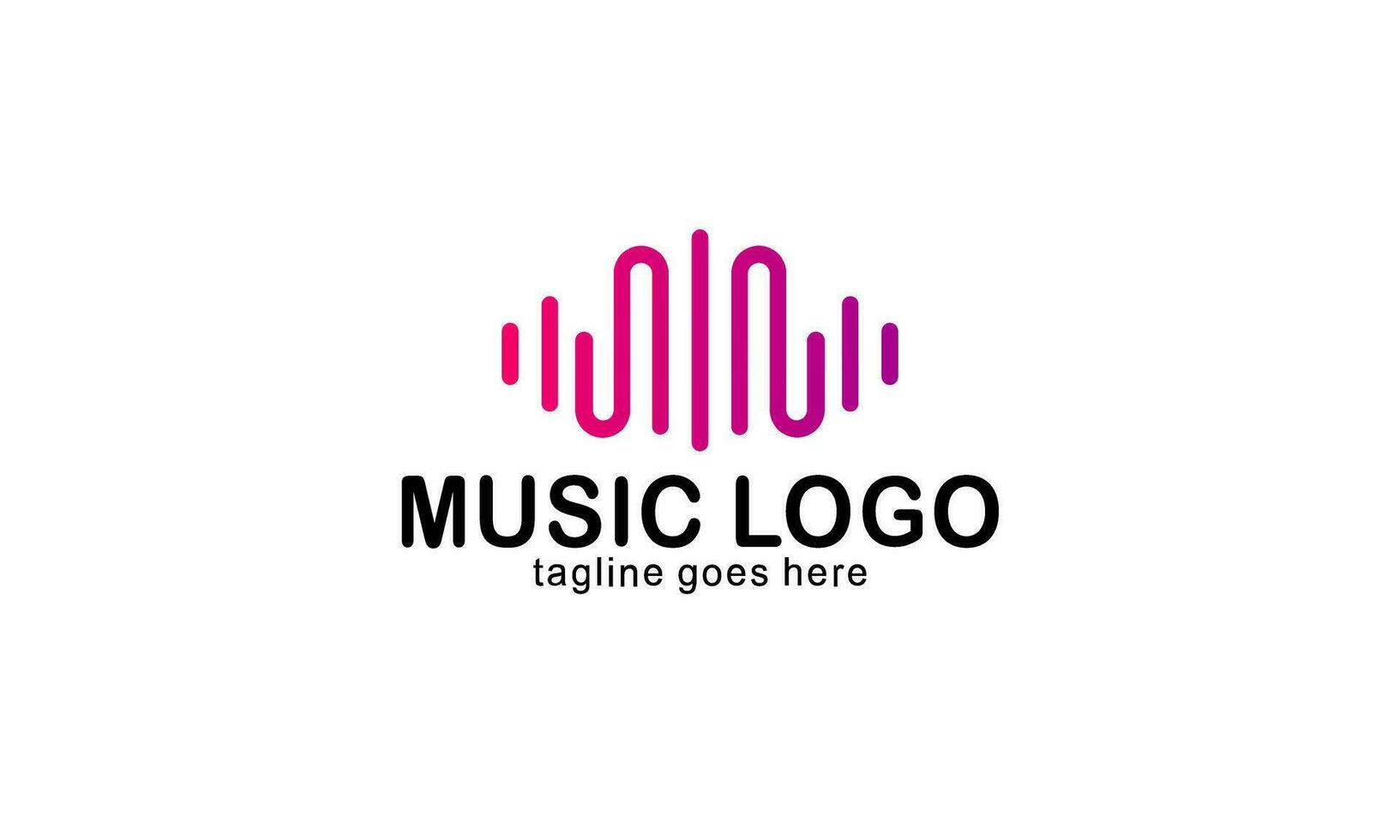 kreativ musik logotyp. musikalisk anteckningar logotyp vektor