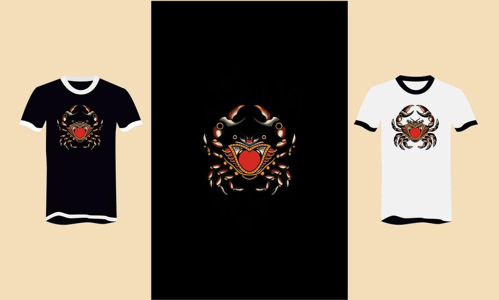 Krabbe T-Shirt Vektor Kunstwerk Design