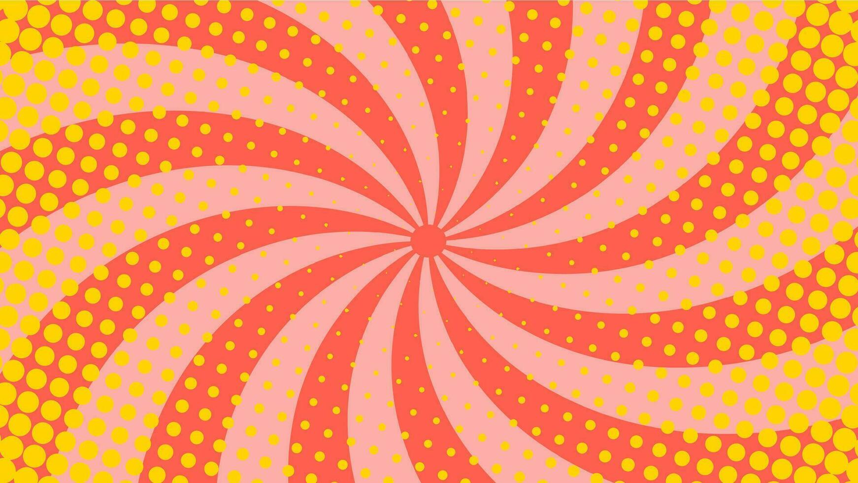 Hintergrund Sunburst Spiral- Textur Design Comic Stil. Vektor Illustration. Vorlage Banner, Poster Förderung.