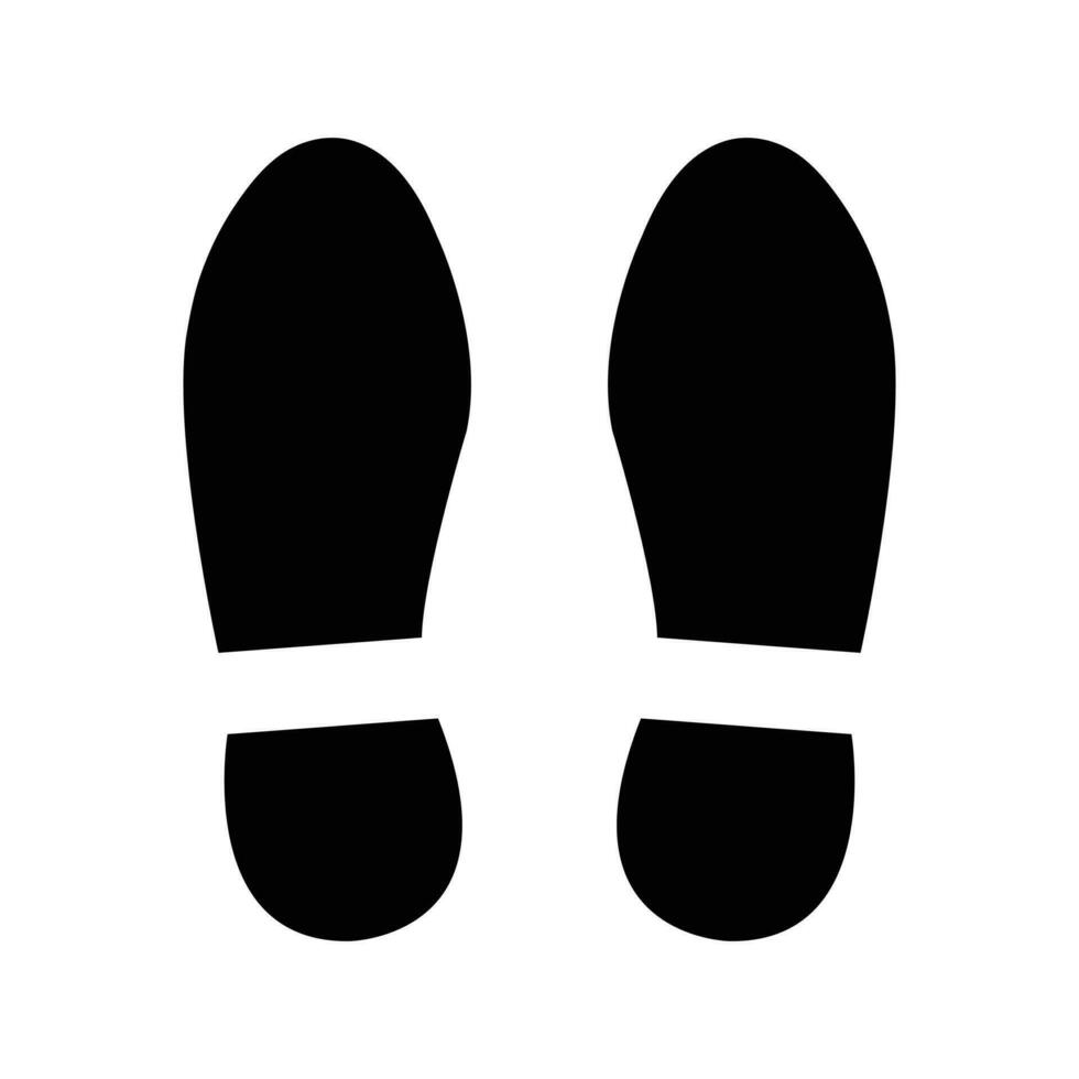 mänsklig sko fotspår ikon vit bakgrund design vektor