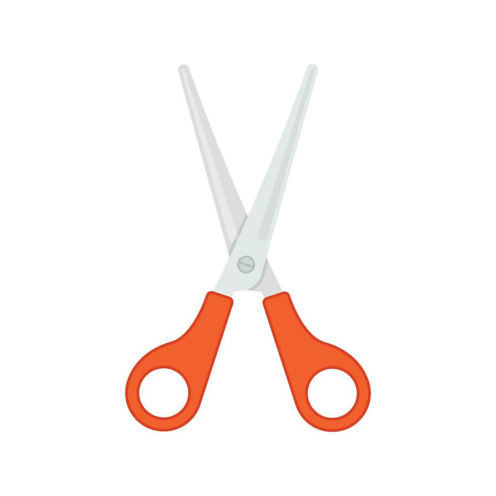 scissor ikon i platt stil. skärande hår Utrustning vektor illustration på isolerat bakgrund. frisering tecken företag begrepp.