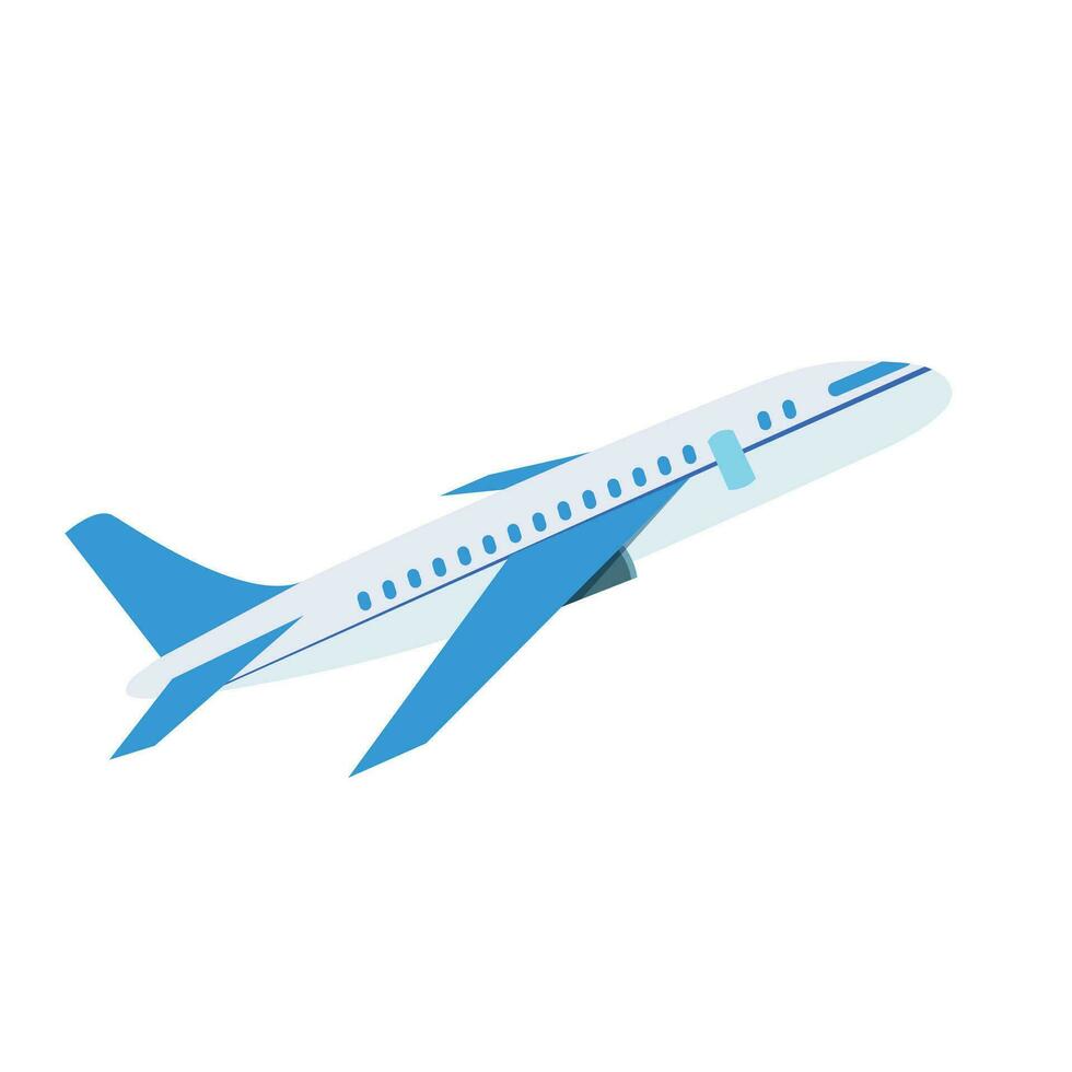 Vektor ein kommerziell Flugzeug auf Weiß Hintergrund