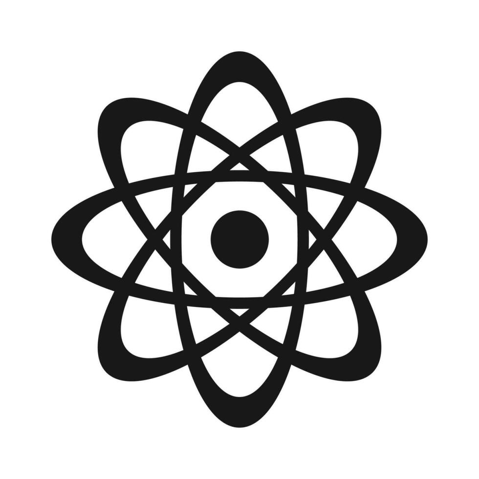 vektor atom eller proton kärna. vektor isolerat ikon element. biologi vetenskap bakgrund