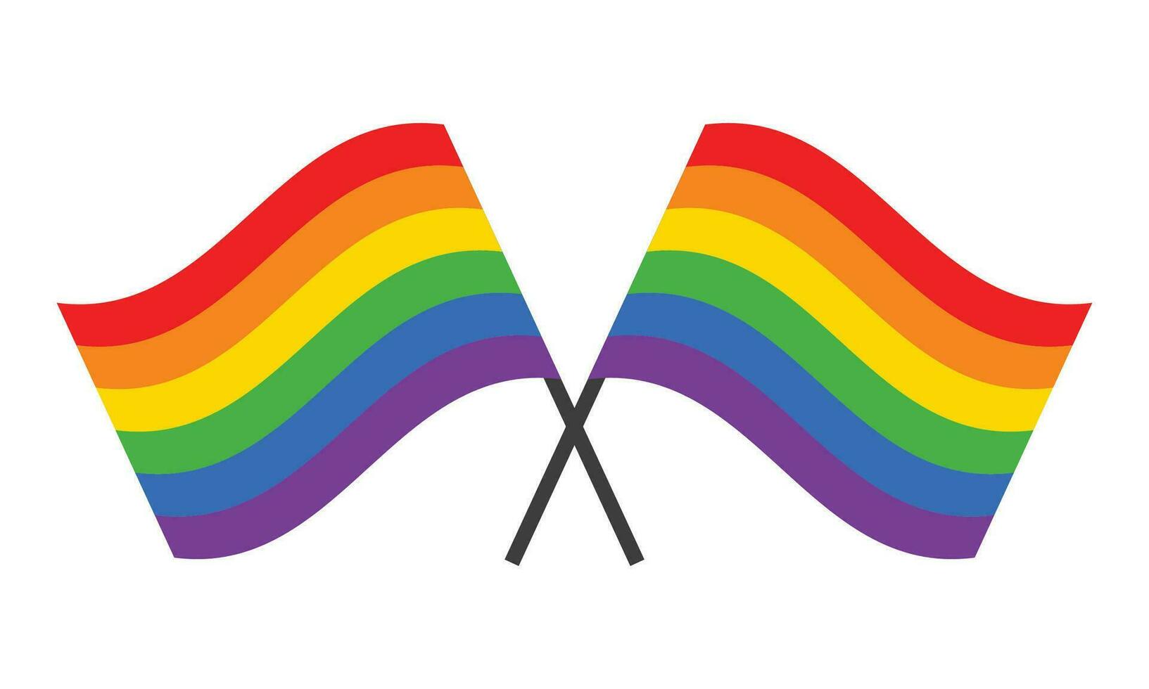Vektor Regenbogen Flagge Vektor zum lgbtq Stolz Monat Konzept
