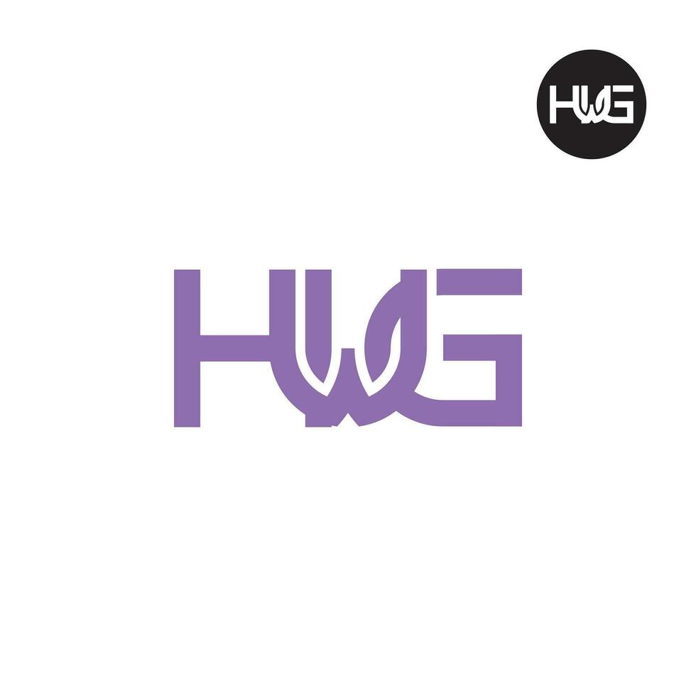 Brief hwg Monogramm Logo Design vektor