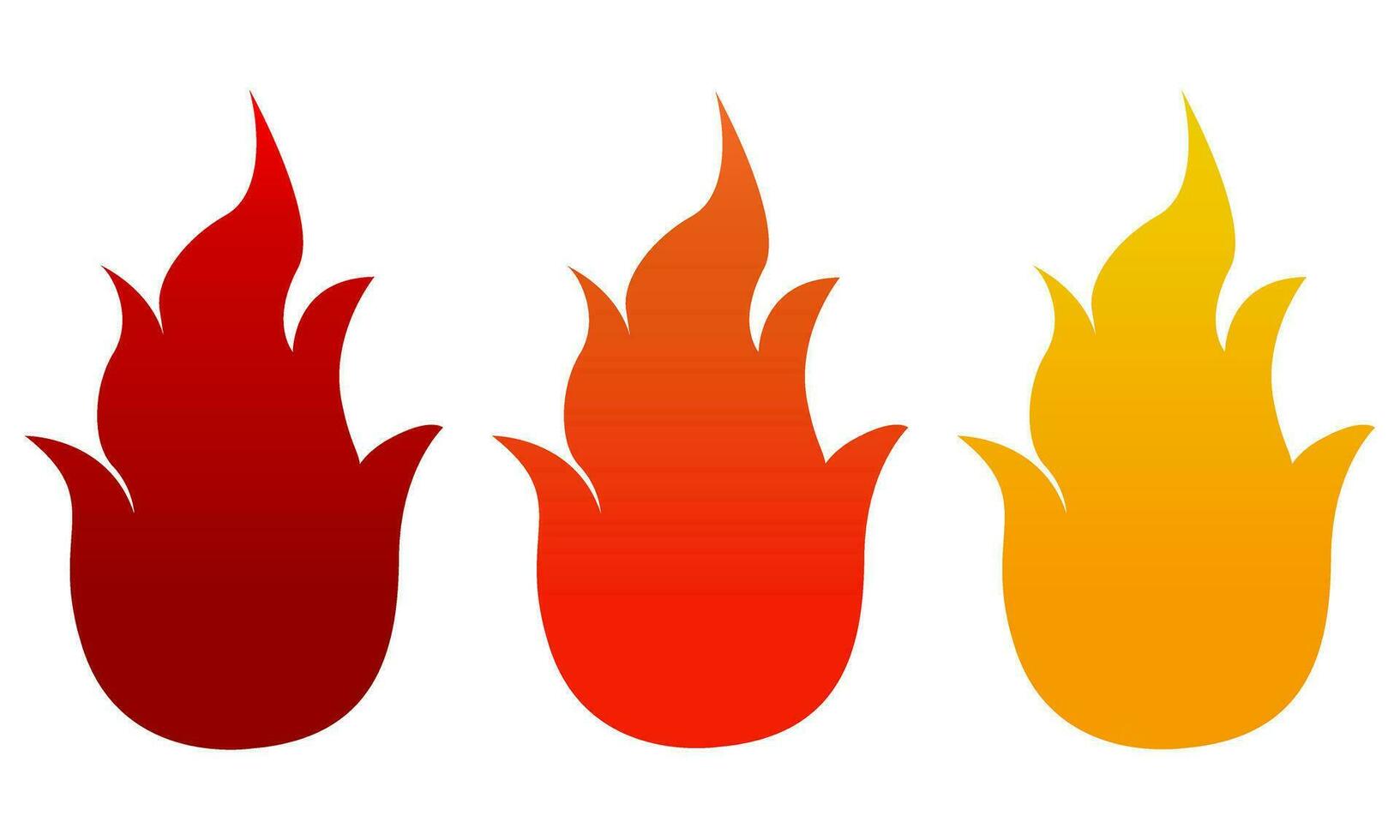 samling av enkel illustrationer av tre typer av brand mönster 2 vektor