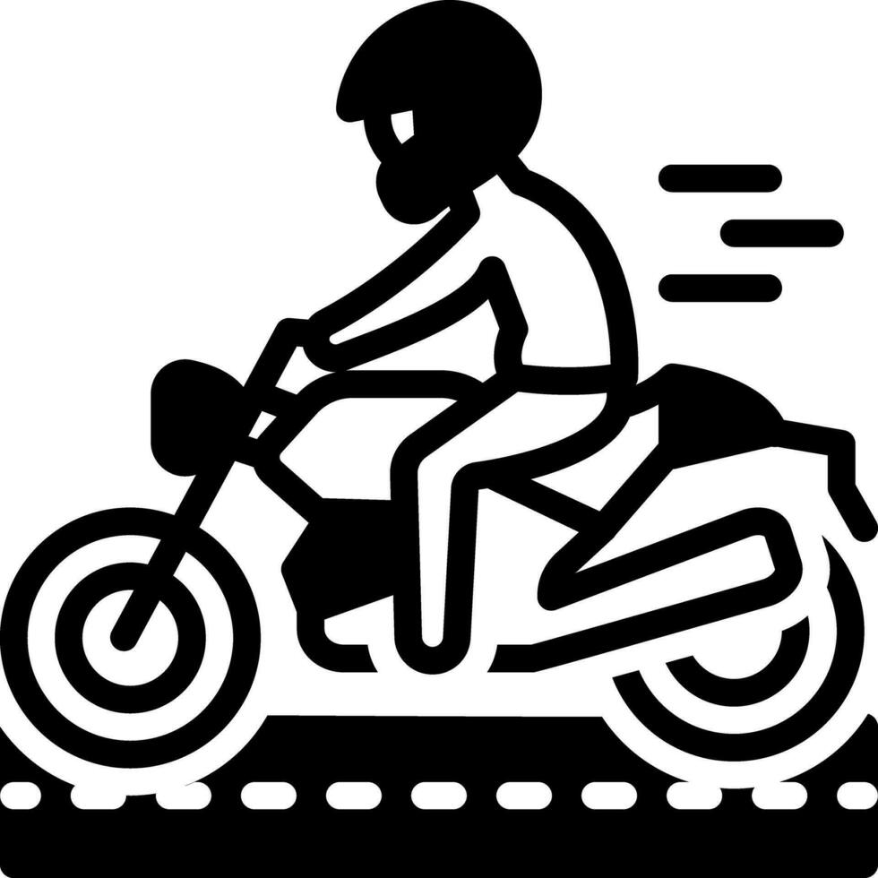 solide Symbol zum Fahrer vektor