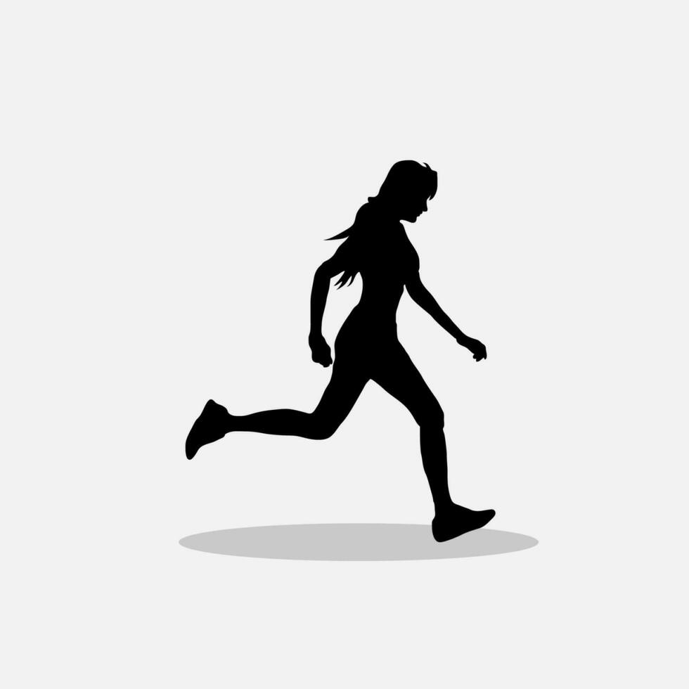 Frauen Laufen Vektor