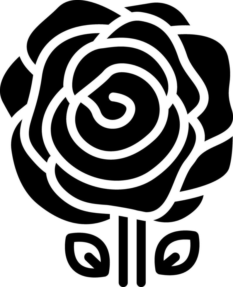 solide Symbol zum Rose vektor