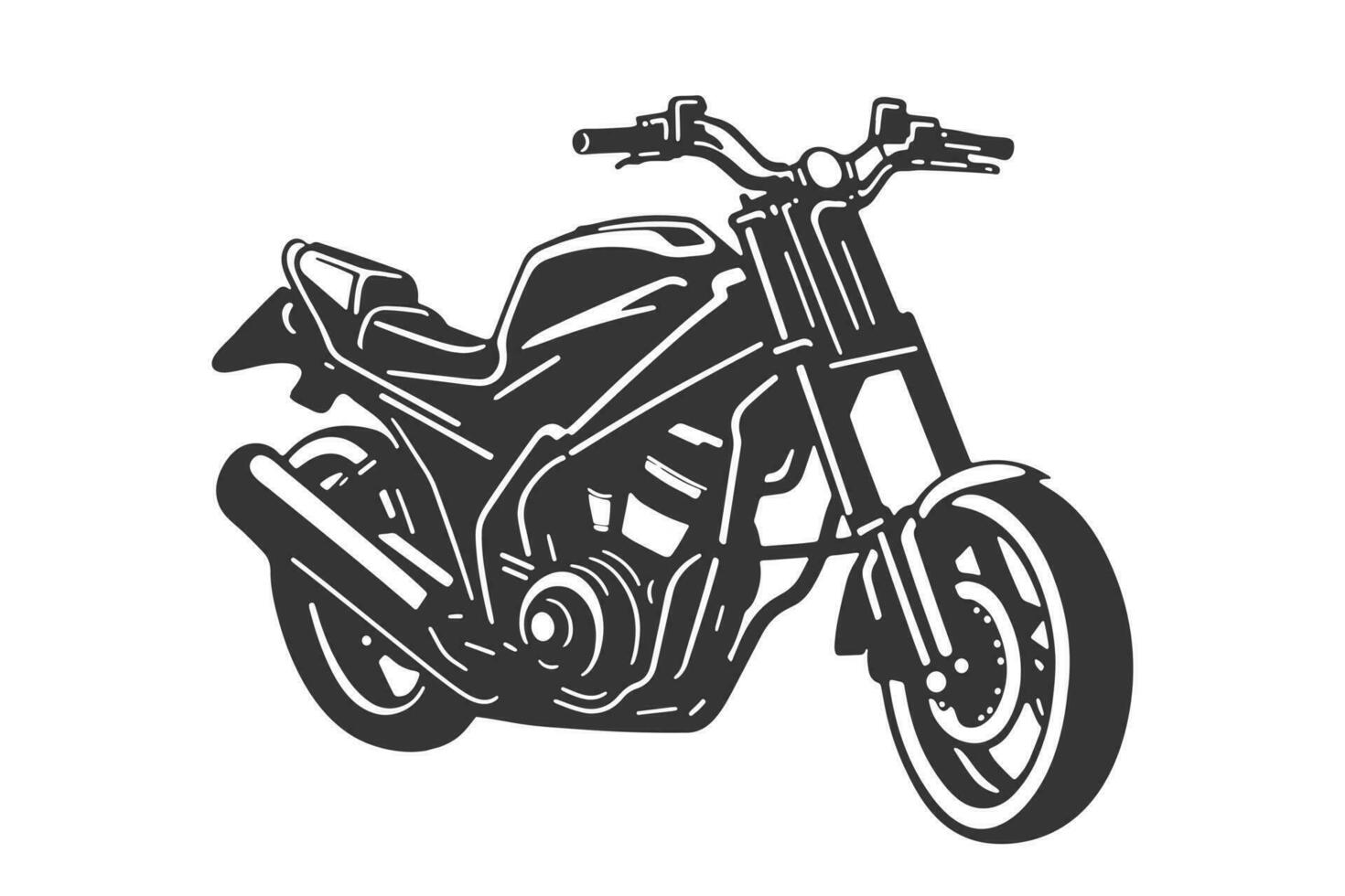 klassisk motorcykel vektor illustration. motor cykel för logotyp, cyklist klubb emblem, klistermärke, t skjorta design skriva ut.