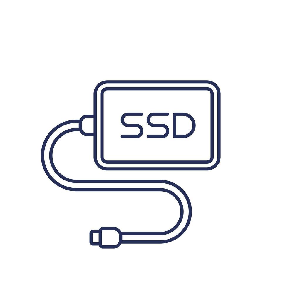 extern ssd Fahrt Linie Symbol vektor