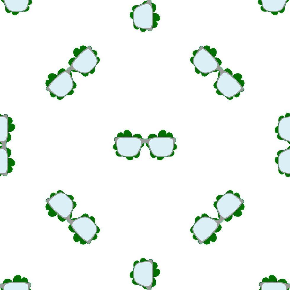 irischer feiertag st patrick day, nahtlose brillen vektor