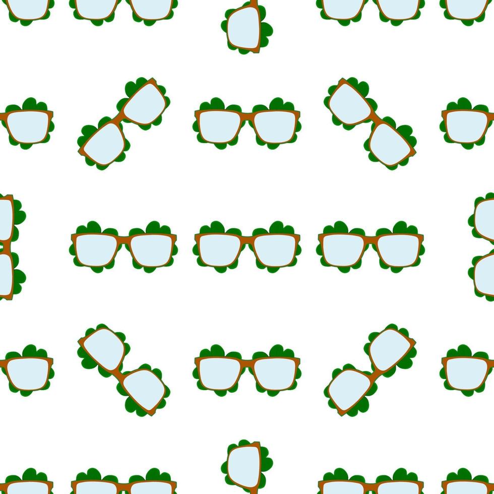 irischer feiertag st patrick day, nahtlose brillen vektor