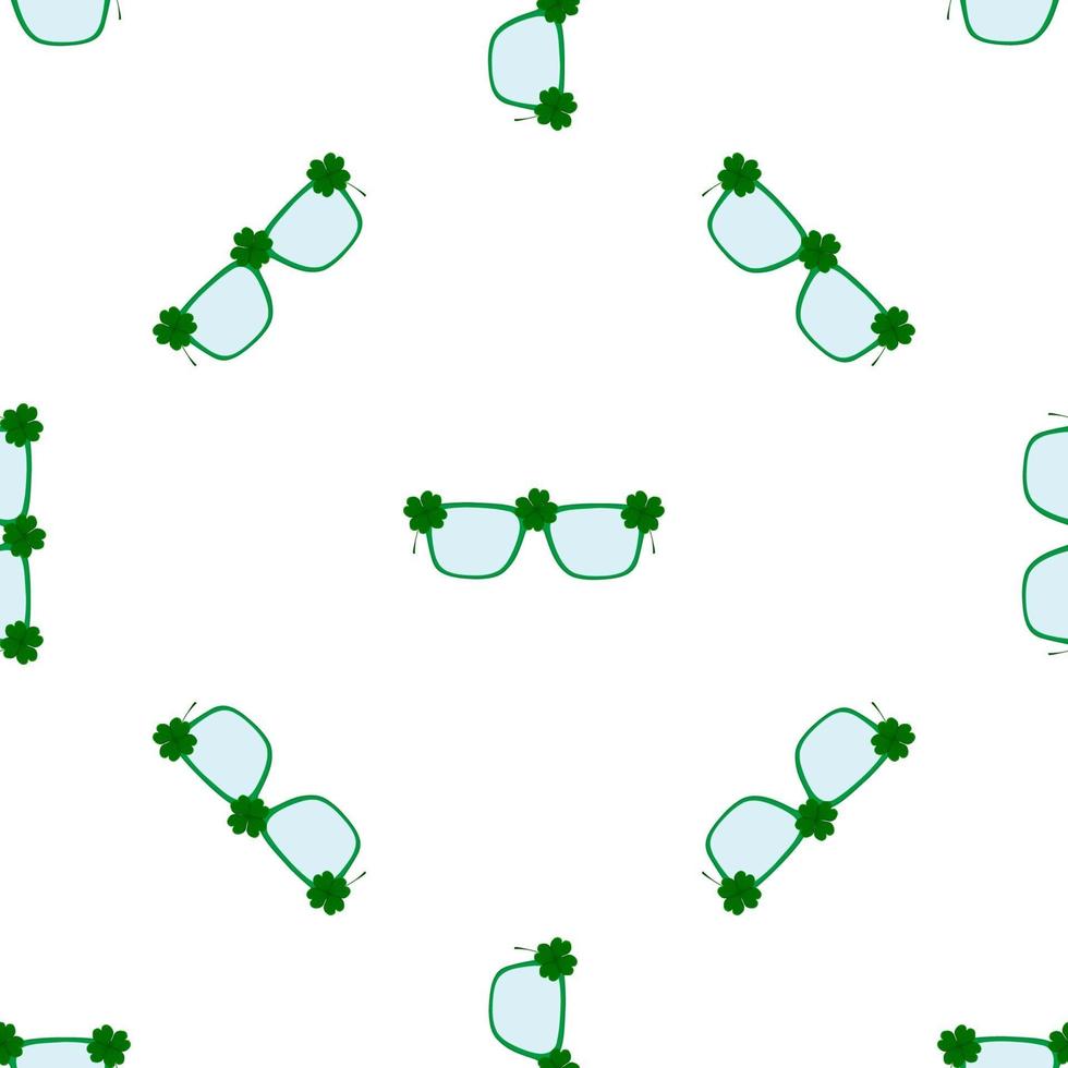 irländska semester st patrick dag, sömlösa glasögon vektor