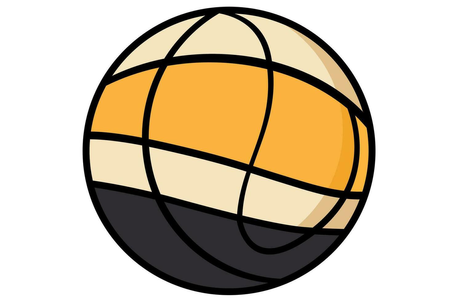 Volleyball eben Symbol Vektor, Volleyball Ball Karikatur Vektor Illustration.