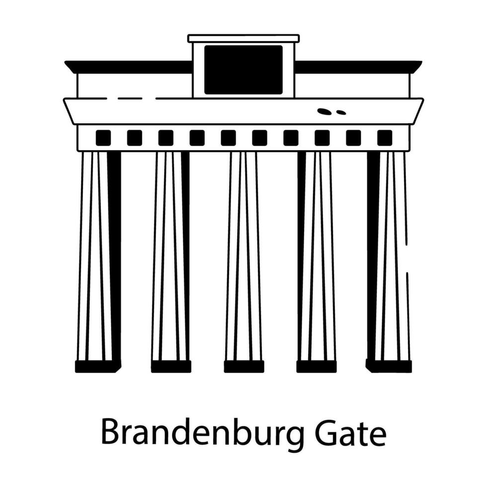 trendiges Brandenburger Tor vektor