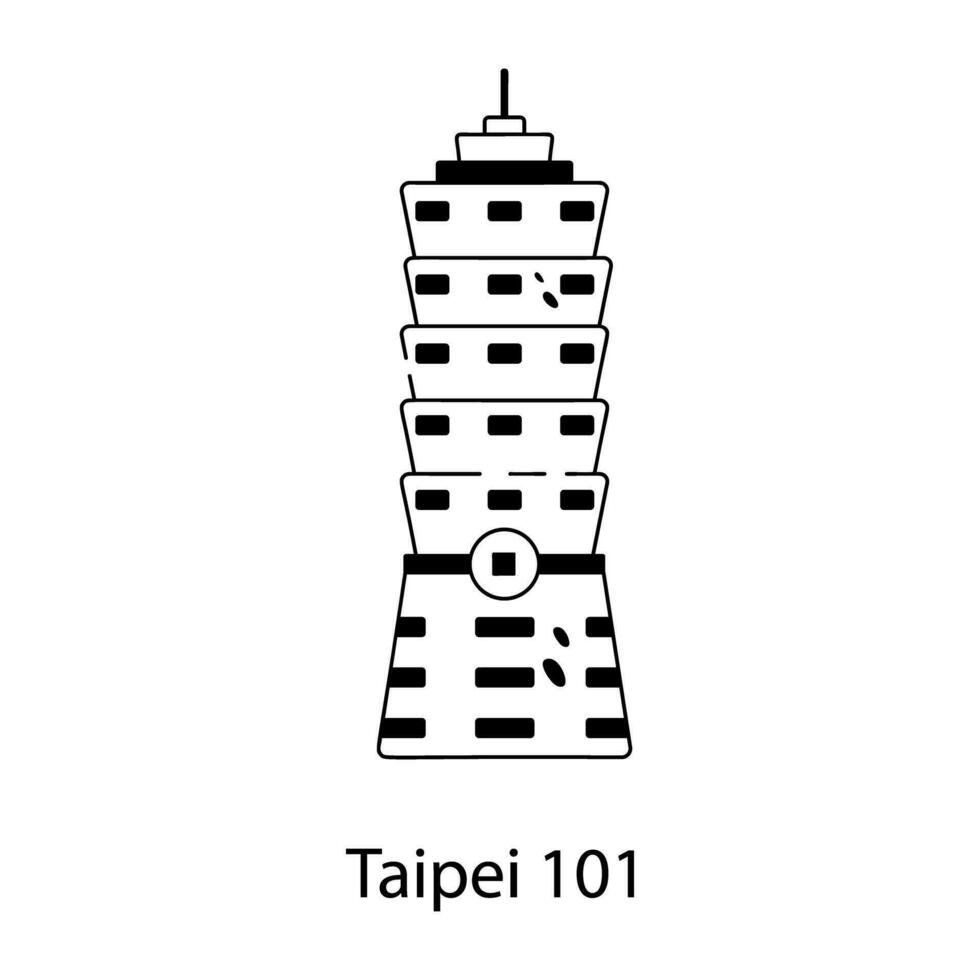 modisch Taipeh 101 vektor