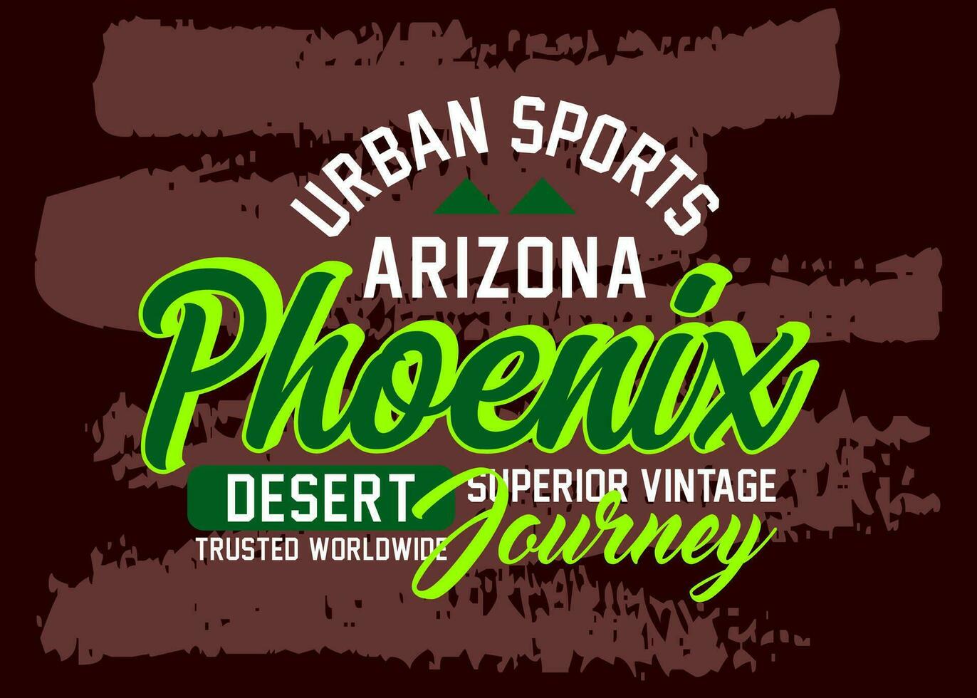 Phönix Arizona Wüste Reise städtisch Sport Schrift Jahrgang Hochschule, Typografie, zum T-Shirt, Poster, Etiketten, usw. vektor