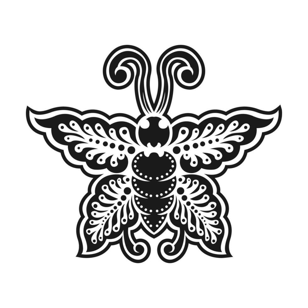 javanisch Schmetterling Symbol Vektor Bild Illustration