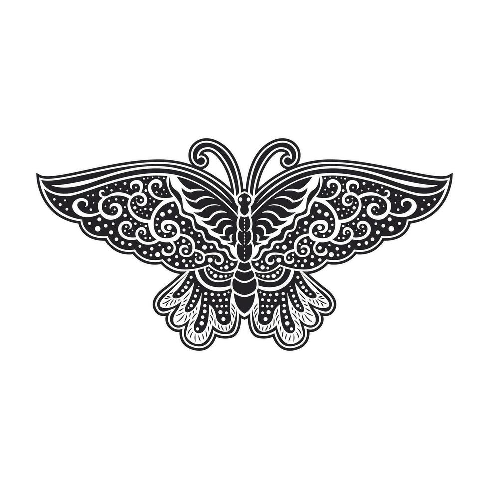 javanisch Schmetterling Symbol Vektor Bild Illustration