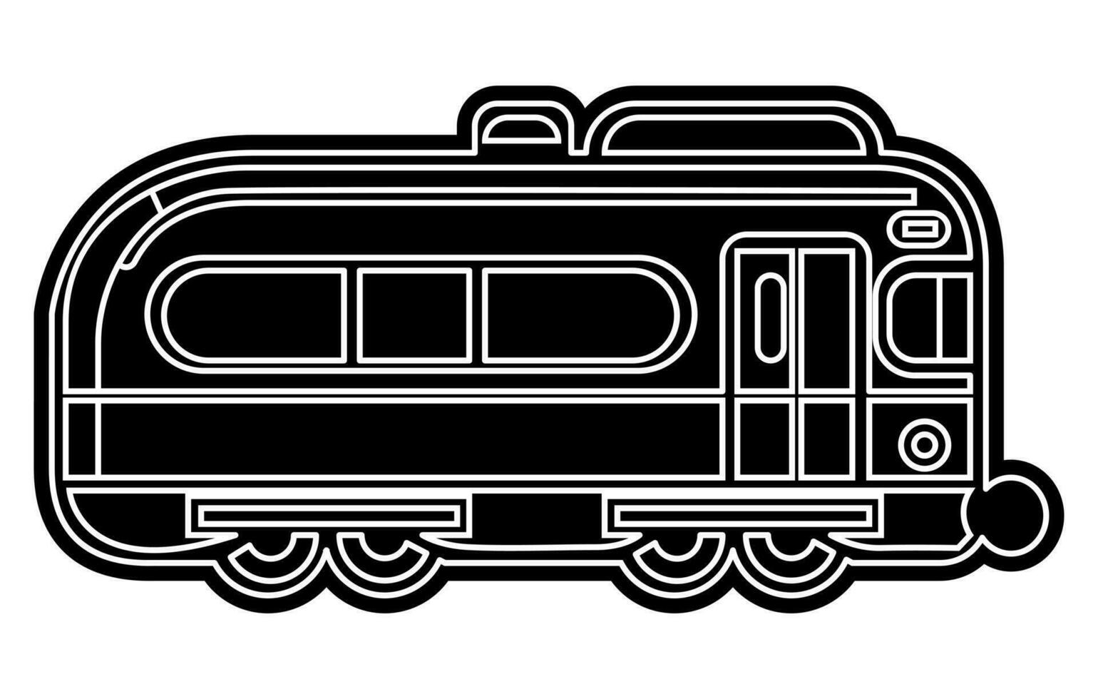 Fahrzeug Zug Silhouette. Fahrzeug Zug Vektor Silhouette