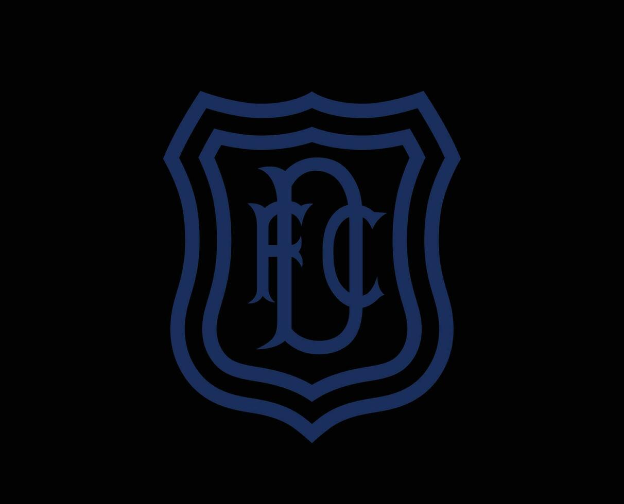 Dundee fc Symbol Verein Logo Blau Schottland Liga Fußball abstrakt Design Vektor Illustration mit schwarz Hintergrund