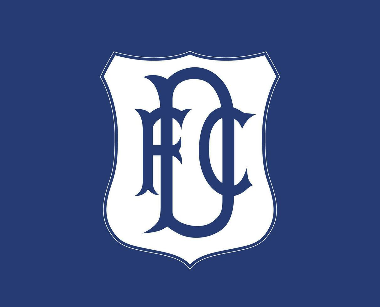 Dundee fc Logo Symbol Verein Schottland Liga Fußball abstrakt Design Vektor Illustration mit Blau Hintergrund