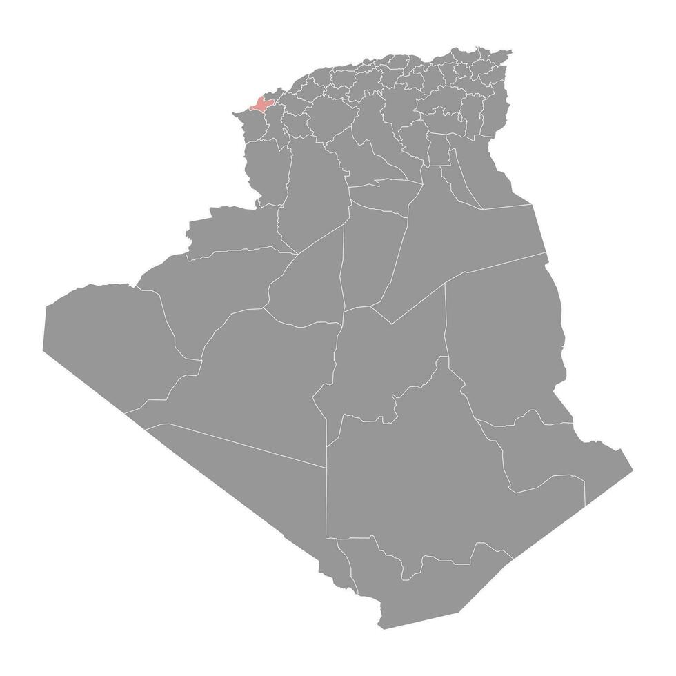 ain gefühlvoll Provinz Karte, administrative Aufteilung von Algerien. vektor