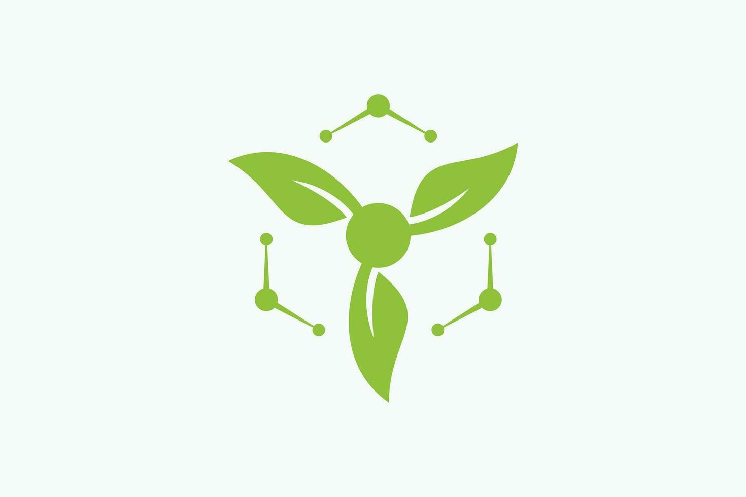 grön tech logotyp design med teknologi begrepp vektor